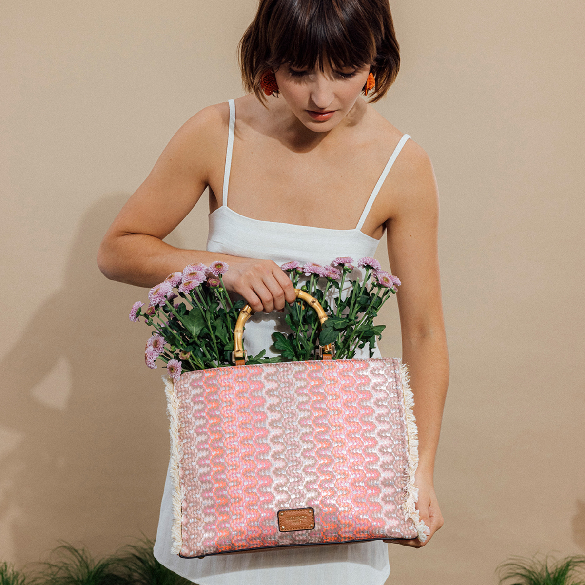 Sac shopper M multicolore Polly