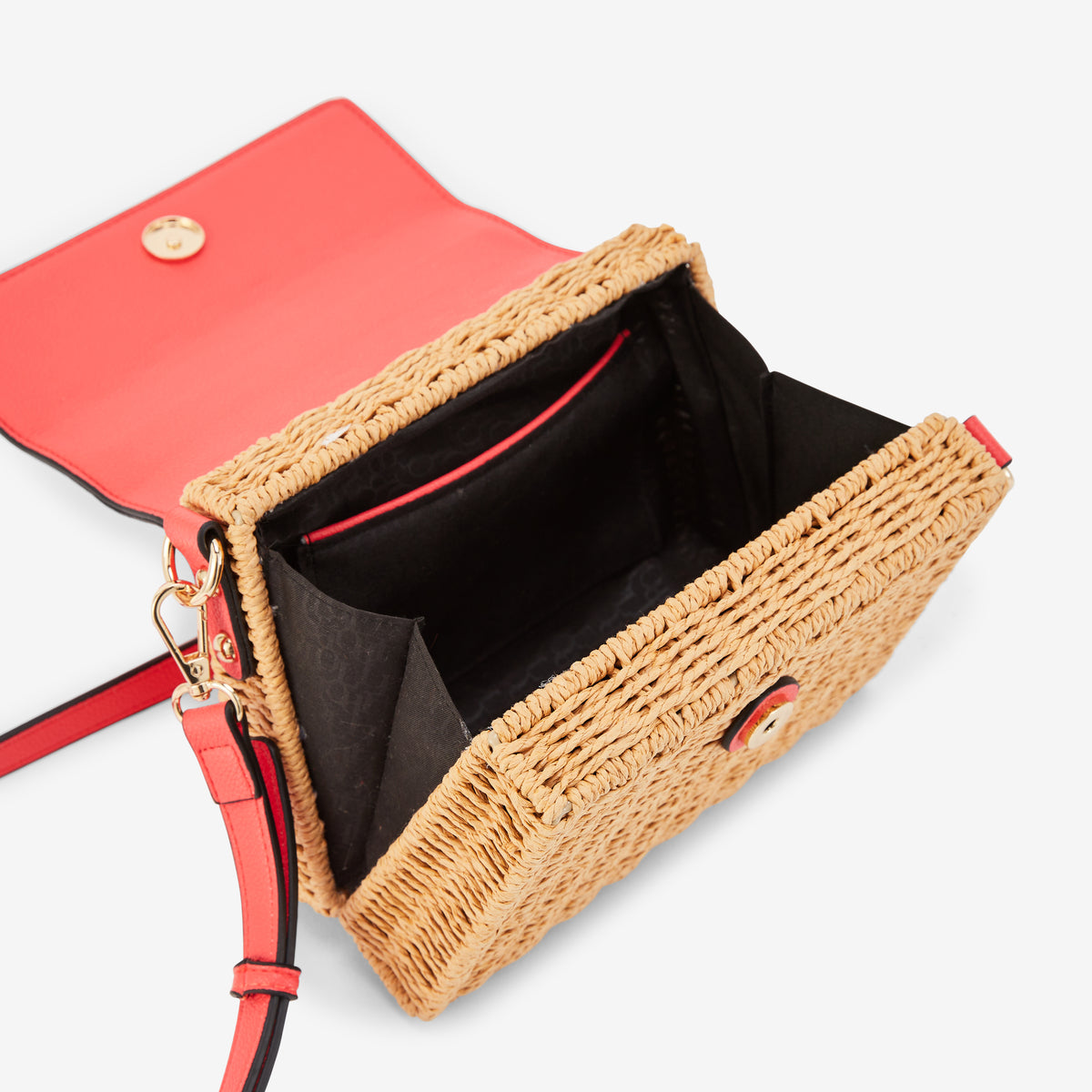Petit sac porté épaule corail Pietra