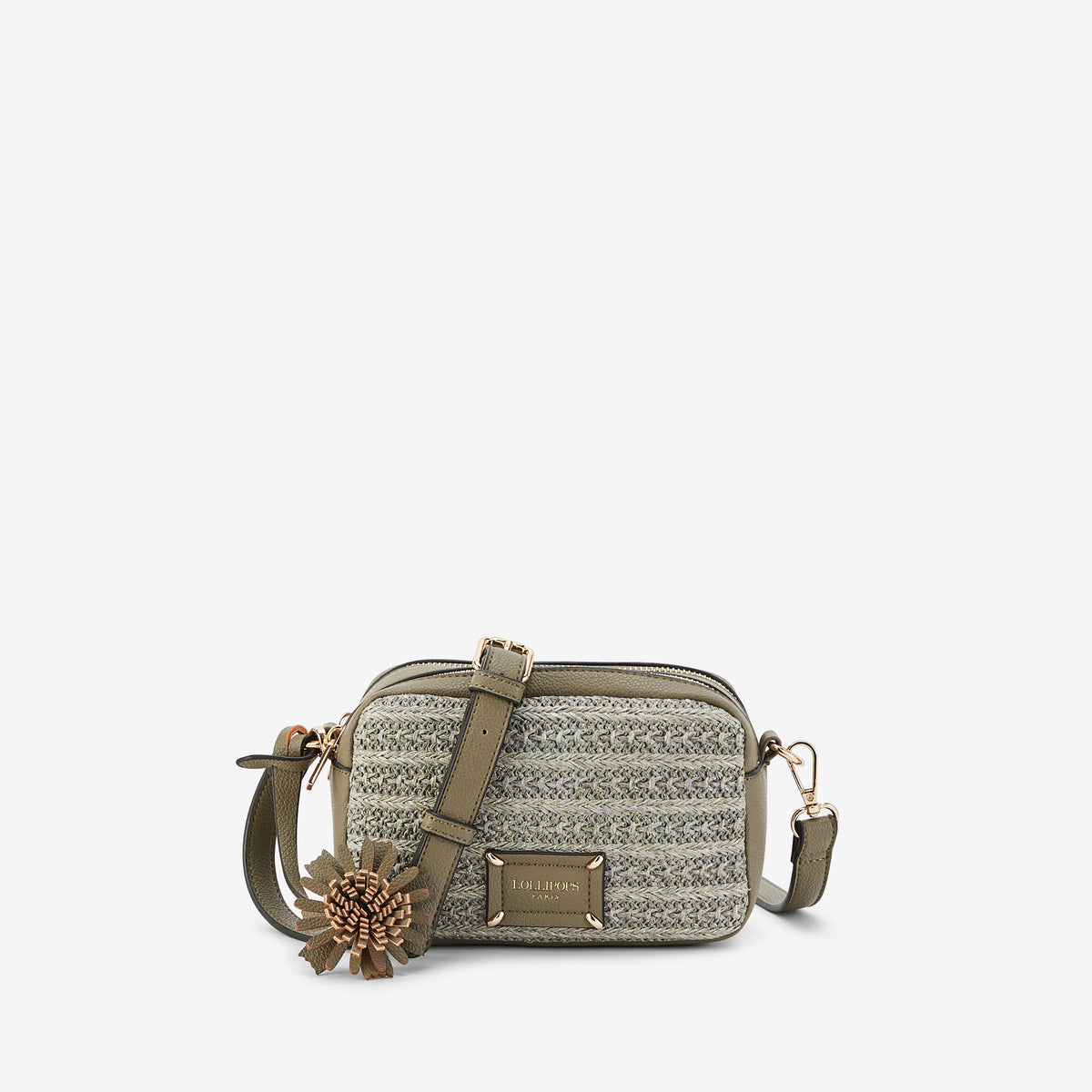 Petit sac porté épaule kaki Palmira