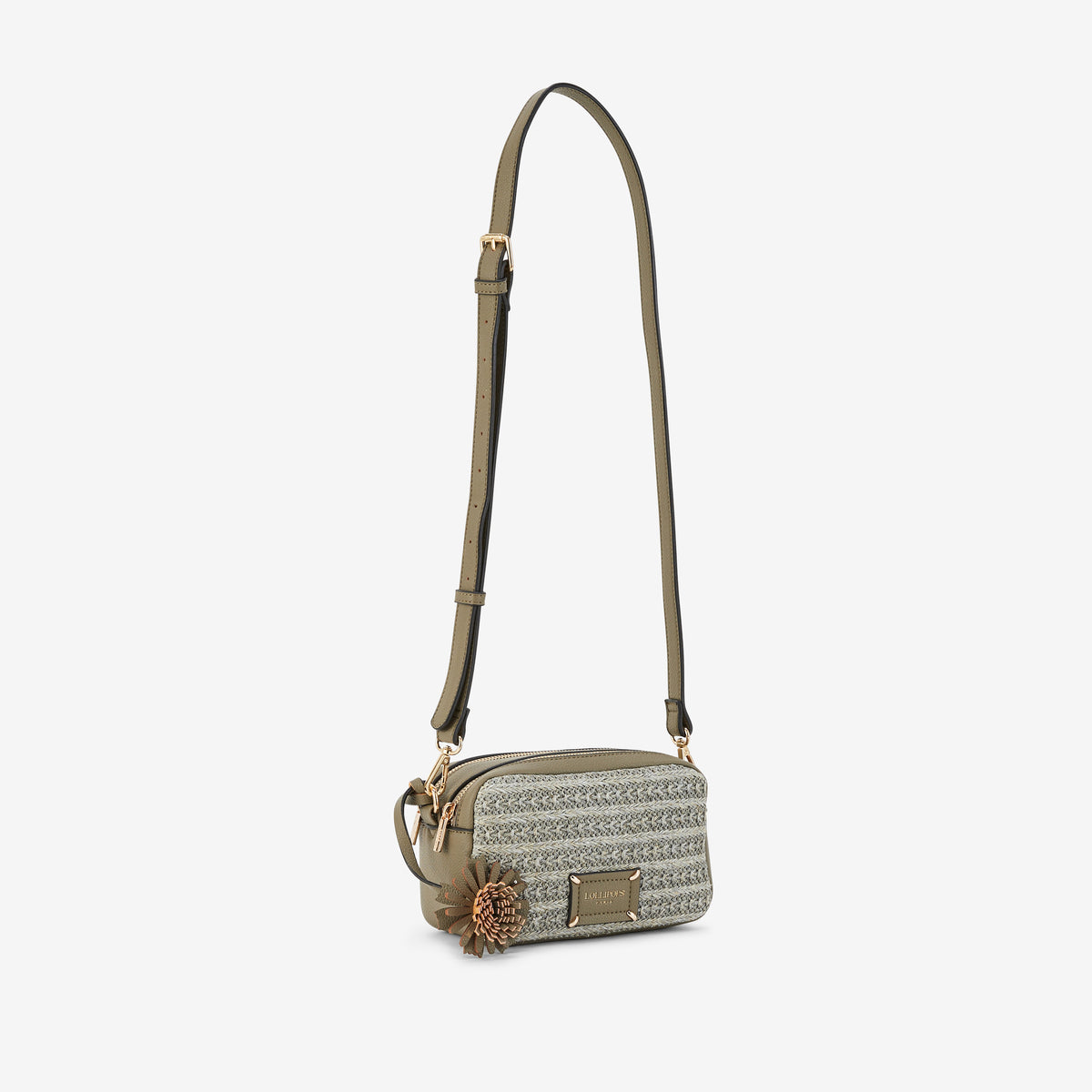 Petit sac porté épaule kaki Palmira
