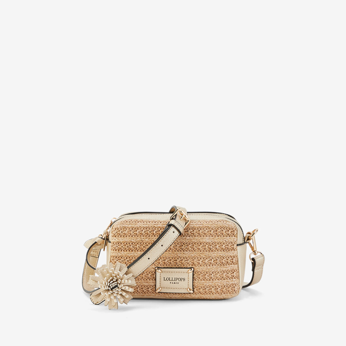 Petit sac porté épaule doré Palmira
