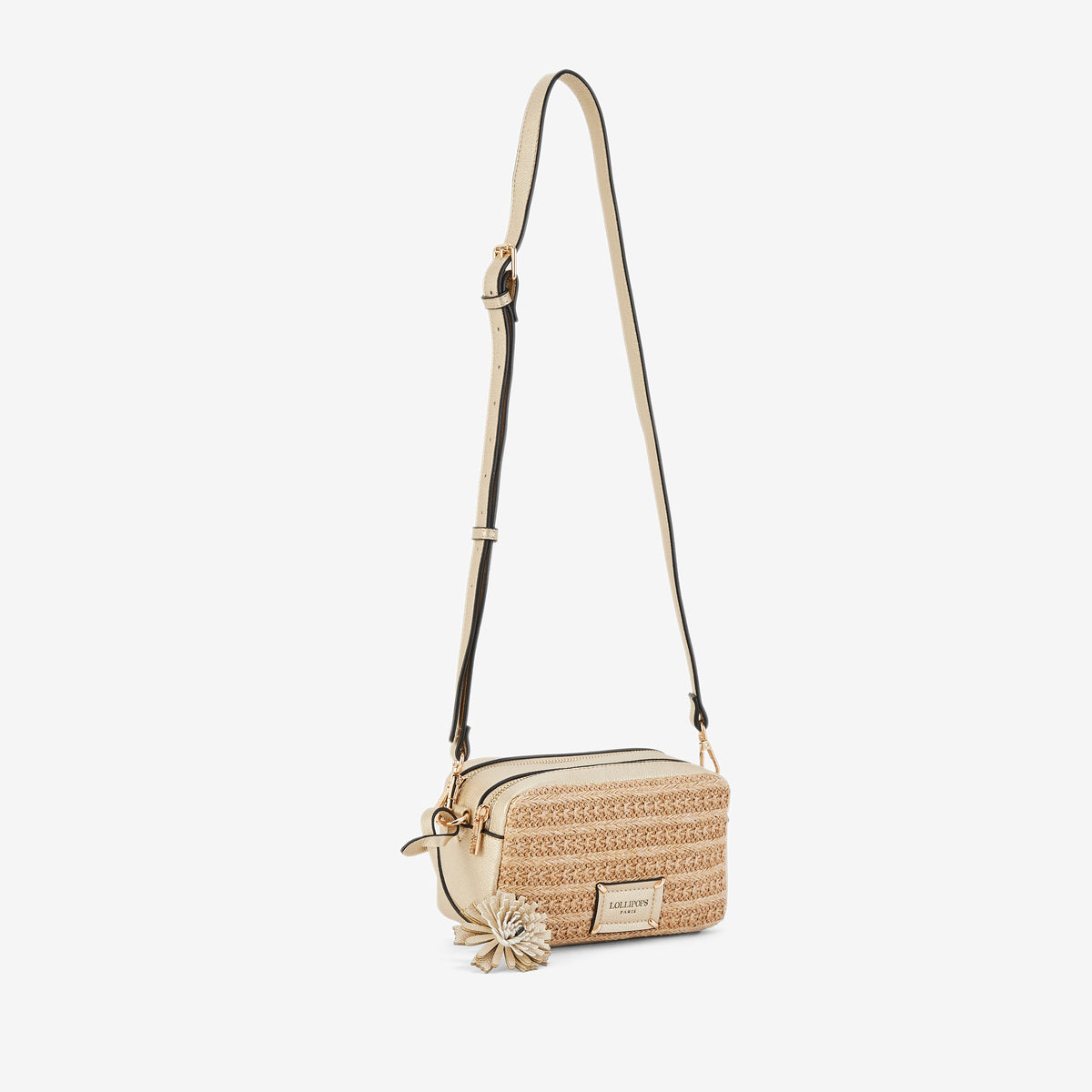 Petit sac porté épaule doré Palmira