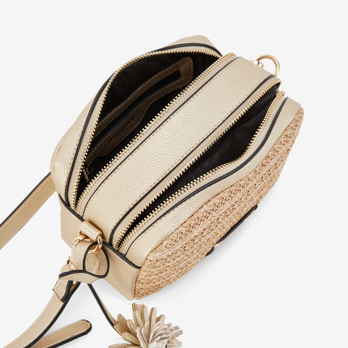 Petit sac porté épaule doré Palmira