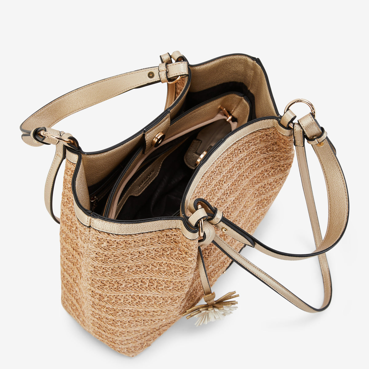 Sac shopper doré Palmira