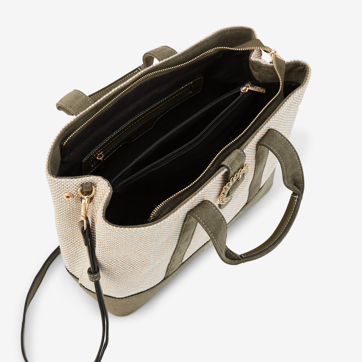 Grand sac shopper kaki Paisley