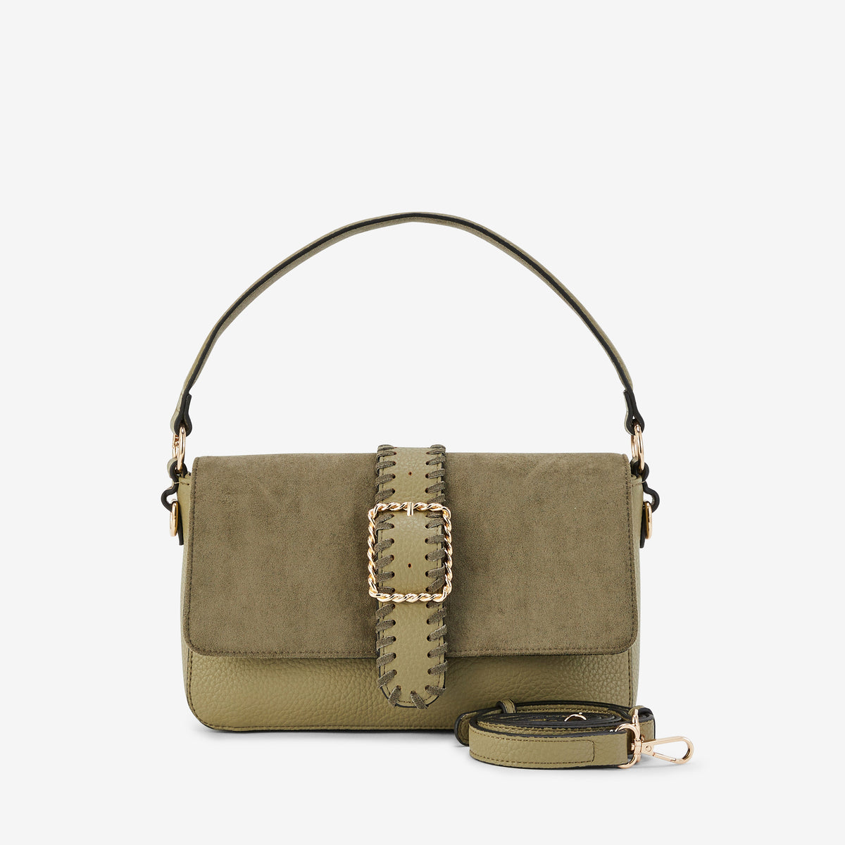 Sac porté épaule kaki Phiby