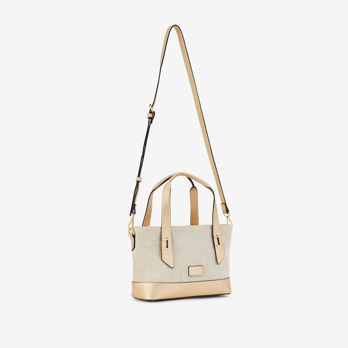 Petit sac shopper doré Patrizia