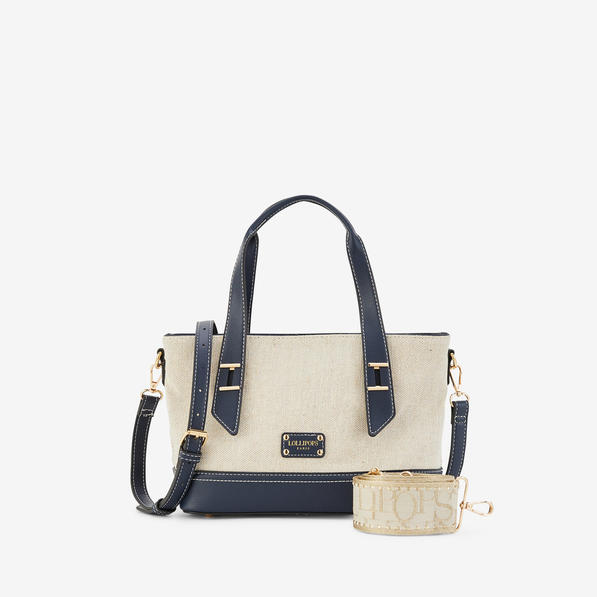 Petit sac shopper bleu marine Patrizia