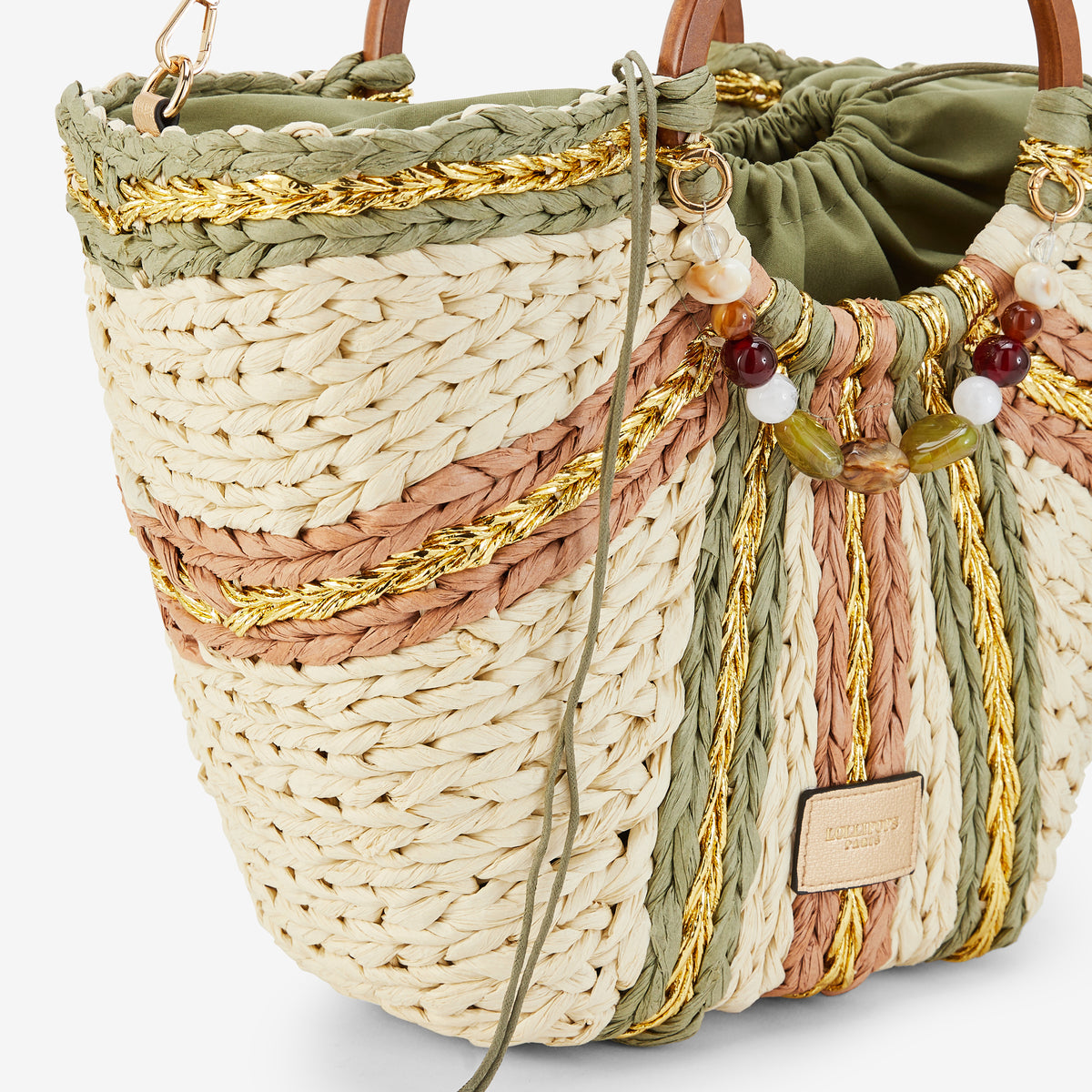 Grand panier kaki Petronille