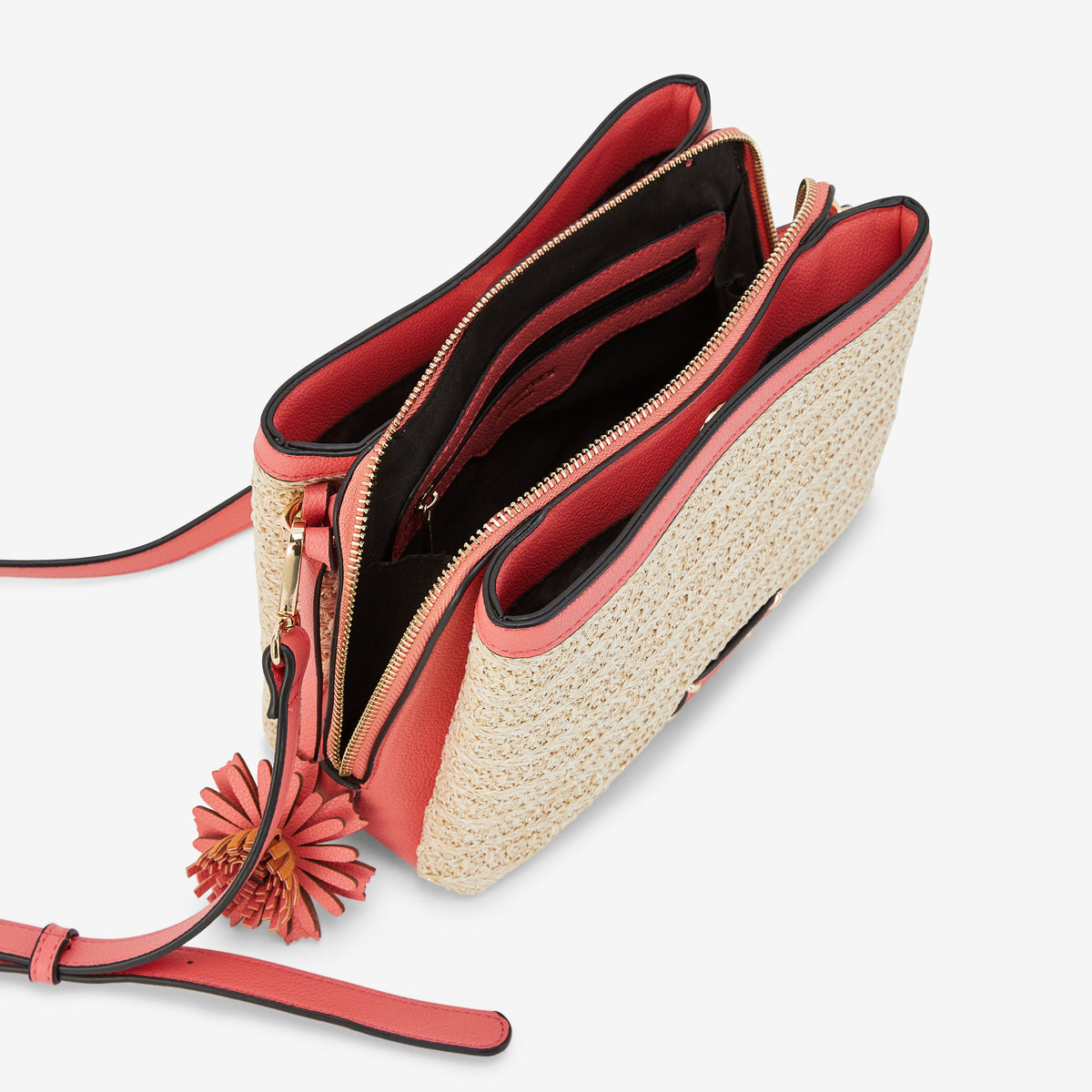 Sac multi poches corail Palmira
