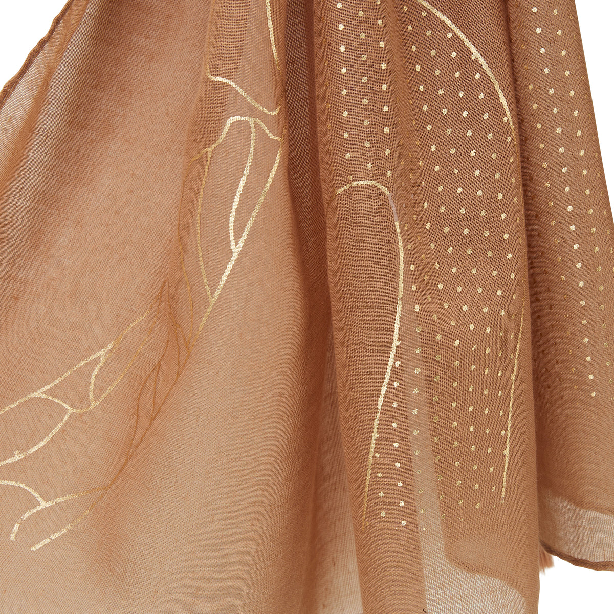 Foulard rectangulaire beige Page