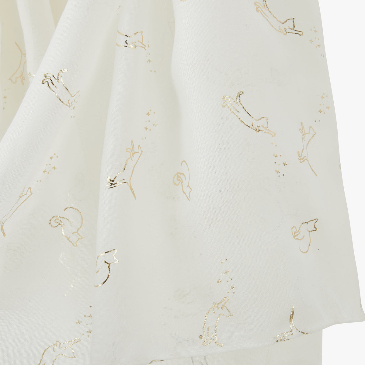 Foulard rectangulaire blanc Pria