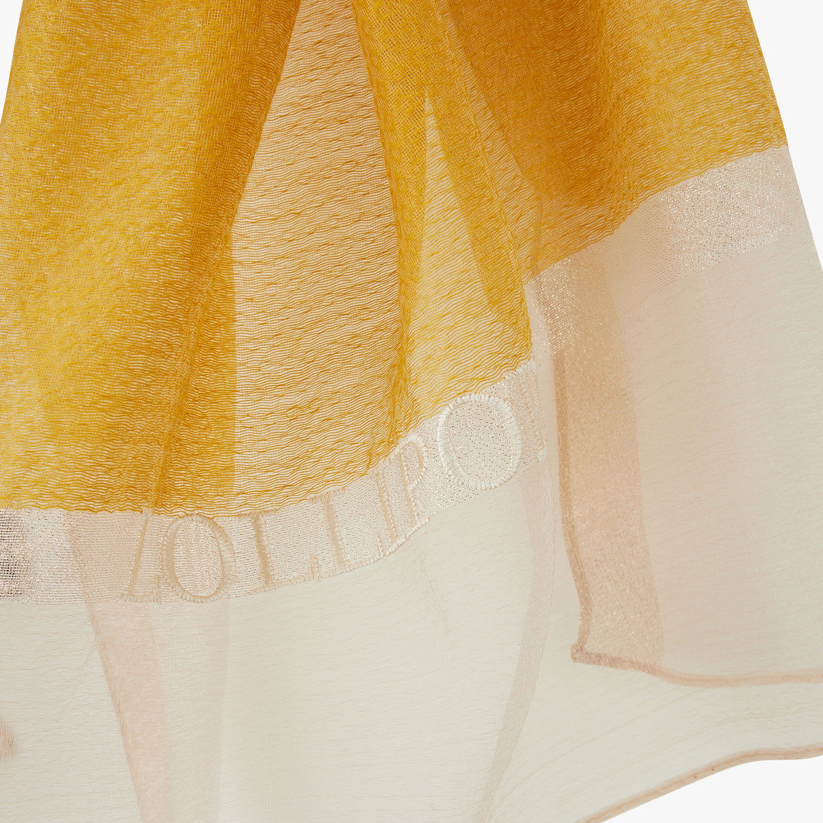 Foulard rectangulaire jaune Pakita