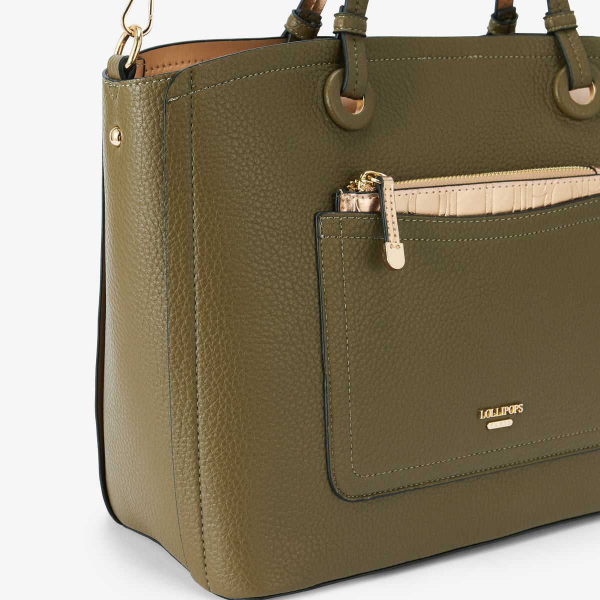 Grand sac shopper kaki Riada