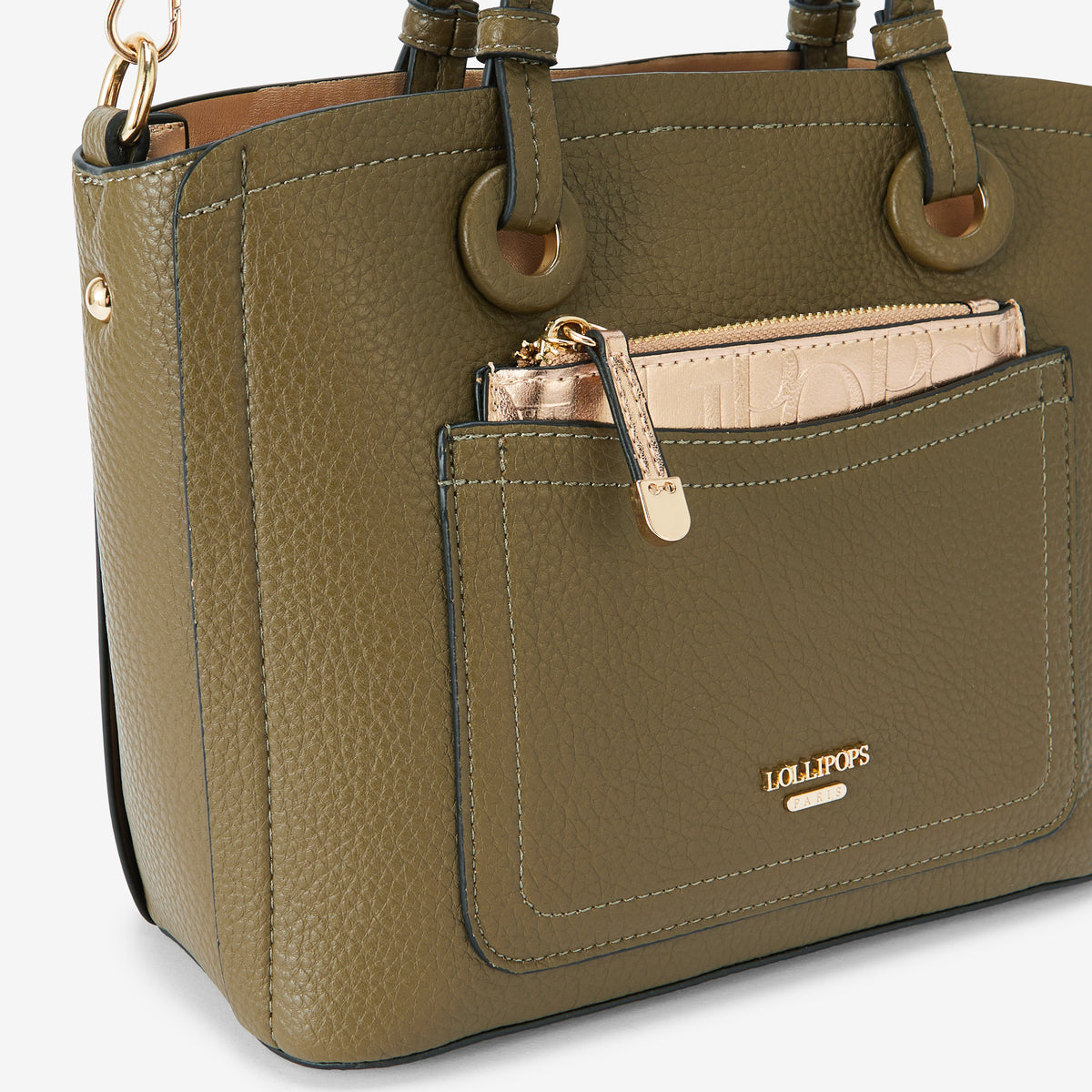 Sac shopper kaki Riada