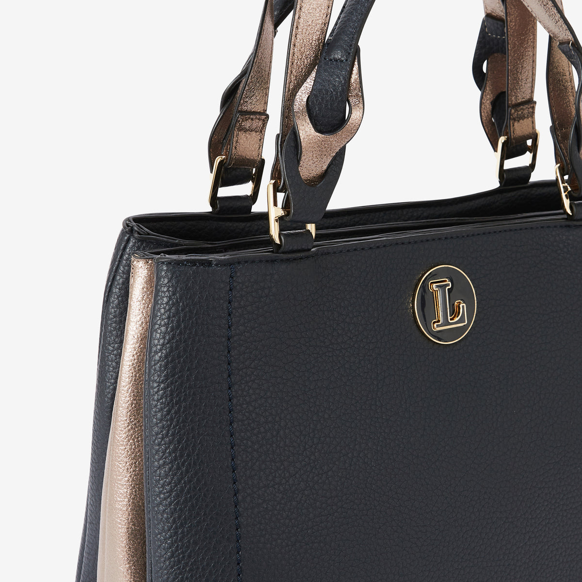 Sac shopper L bleu marine Rosabelle