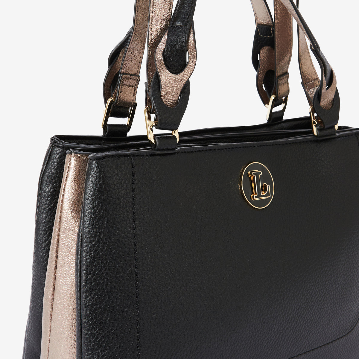 Grand sac shopper noir Rosabelle