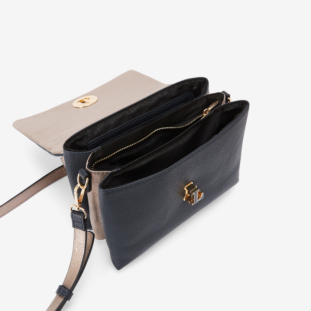 Sac épaule M bleu Rosabelle