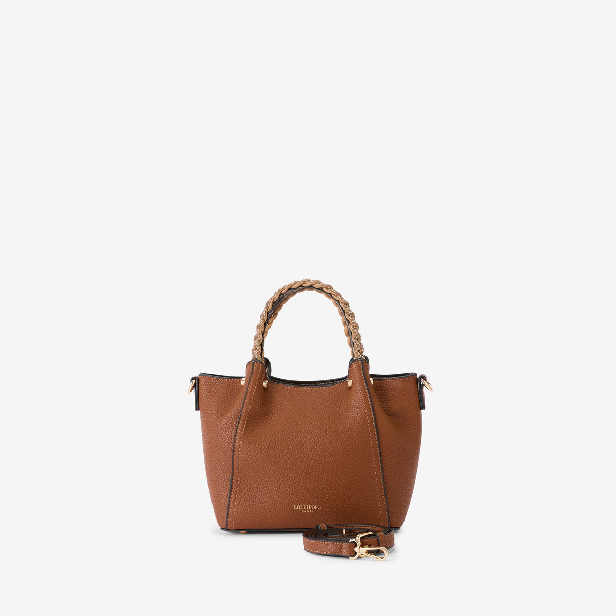 Petit sac shopper cognac Rocapina