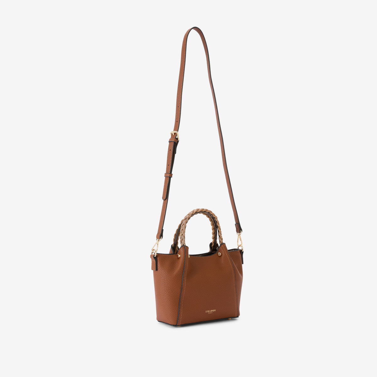 Petit sac shopper cognac Rocapina