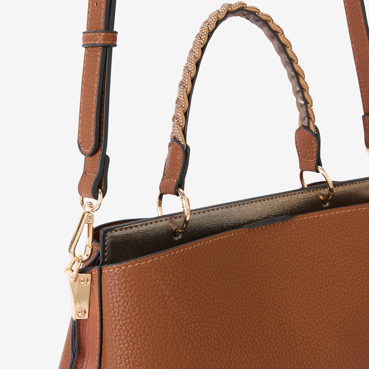 Sac porté épaule cognac Rocapina