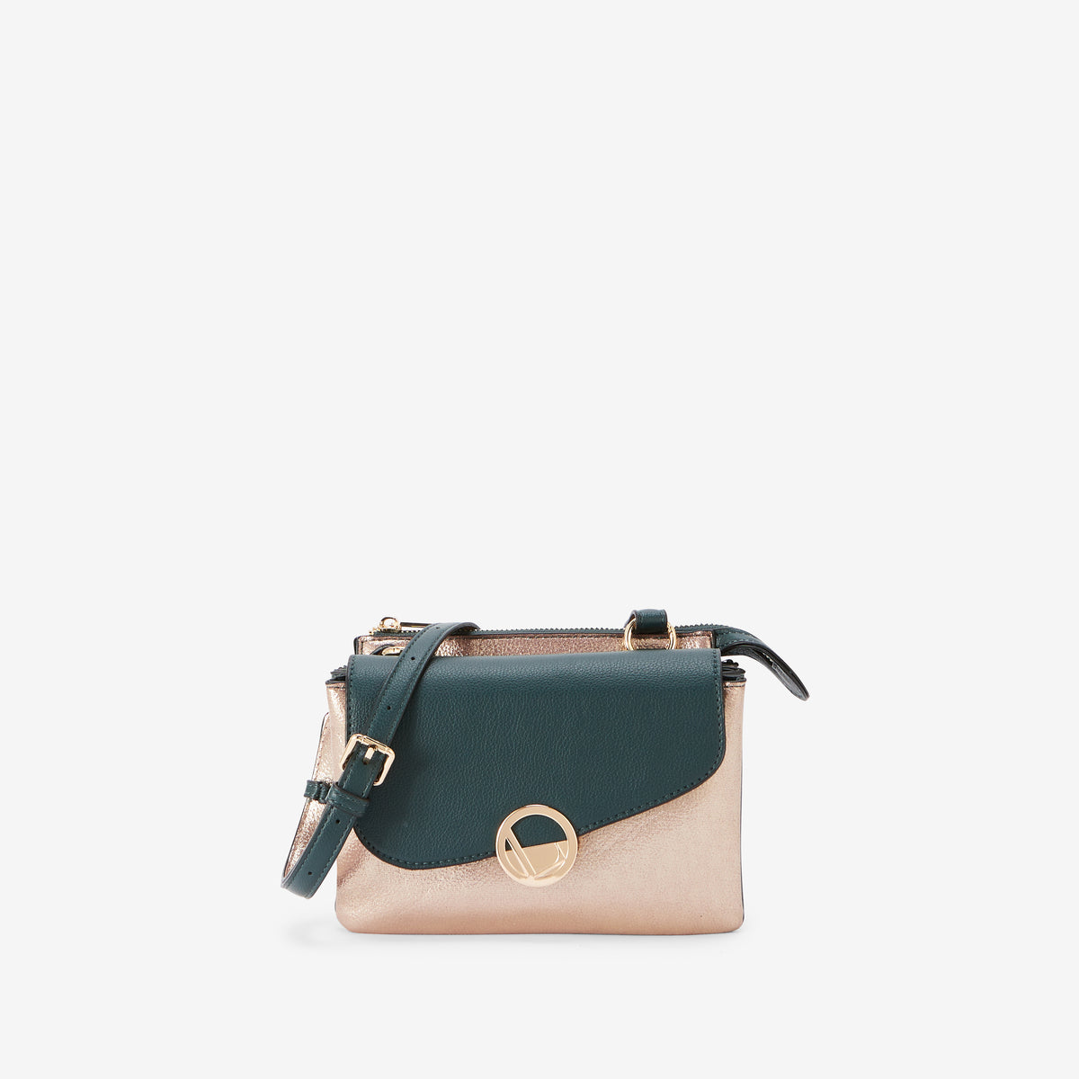 Petit sac multi poches vert Romana