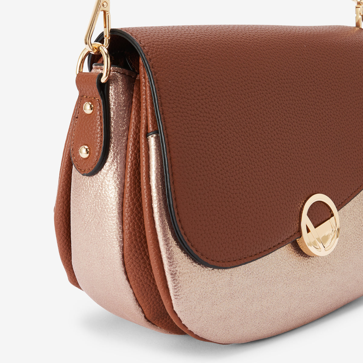 Sac porté épaule camel Romana