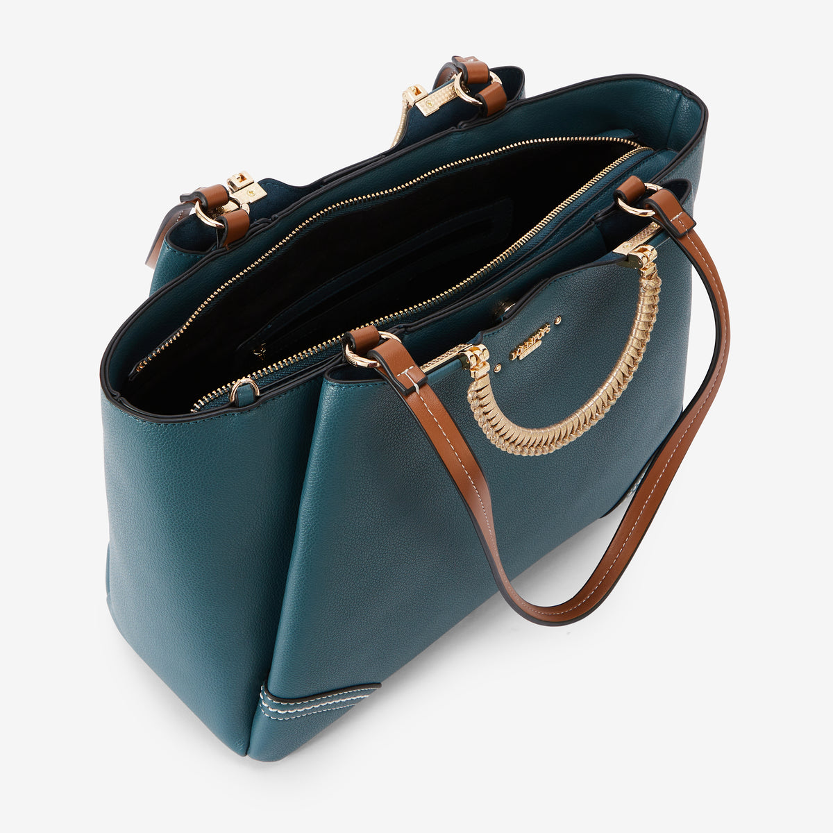 Grand sac shopper bleu canard Ronnie