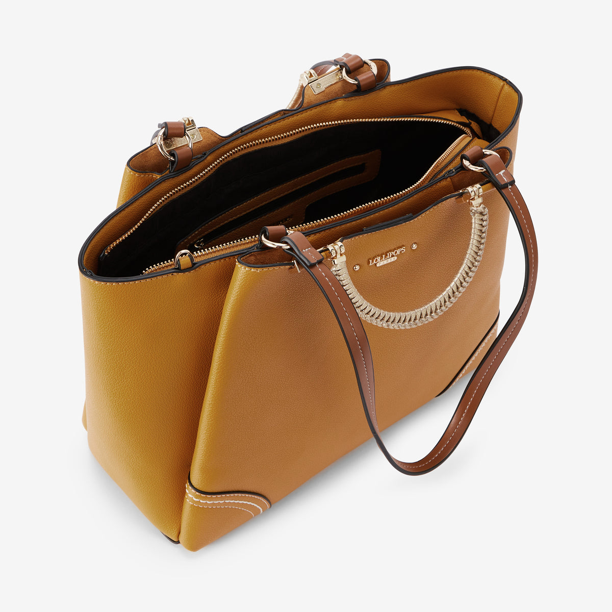 Grand sac shopper moutarde Ronnie