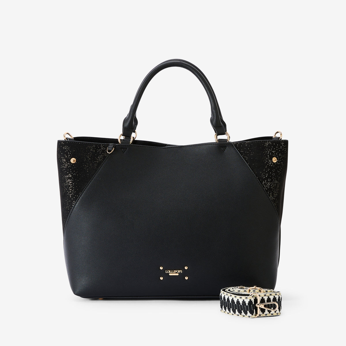 Grand sac shopper noir Roseanna
