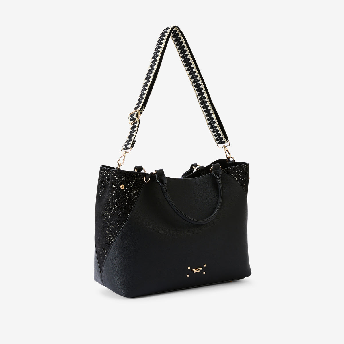 Grand sac shopper noir Roseanna