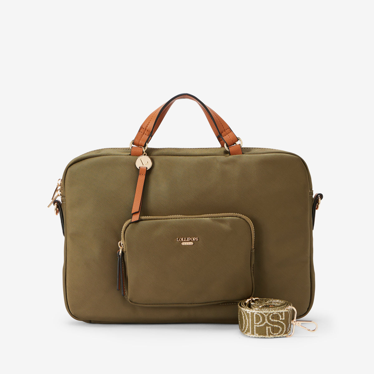 Pochette d'ordinateur kaki Rosa