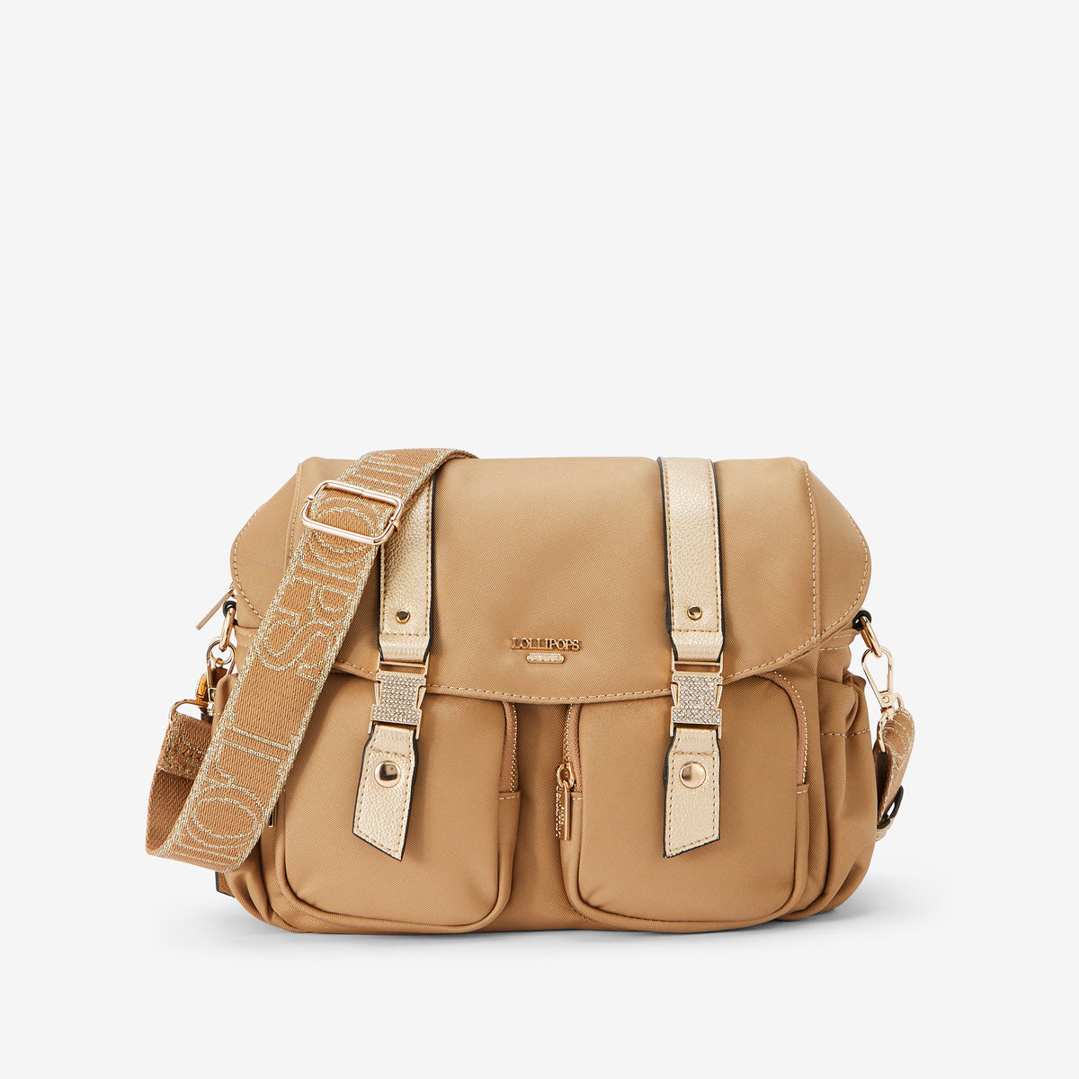 Grand sac porté épaule dore Rosa