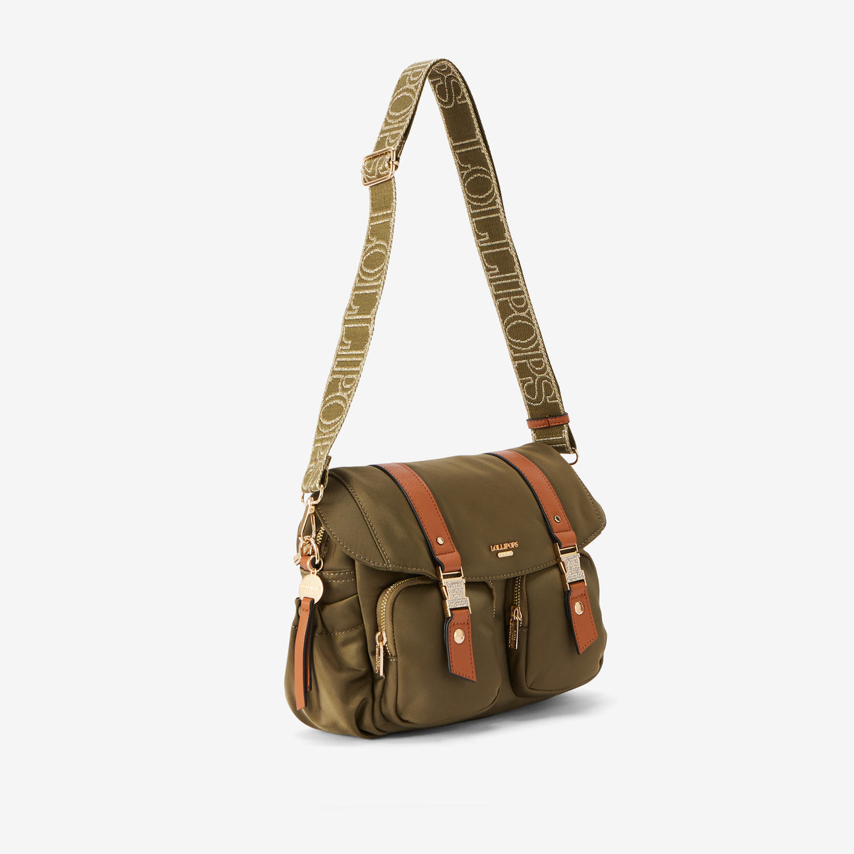 Grand sac porté épaule kaki Rosa