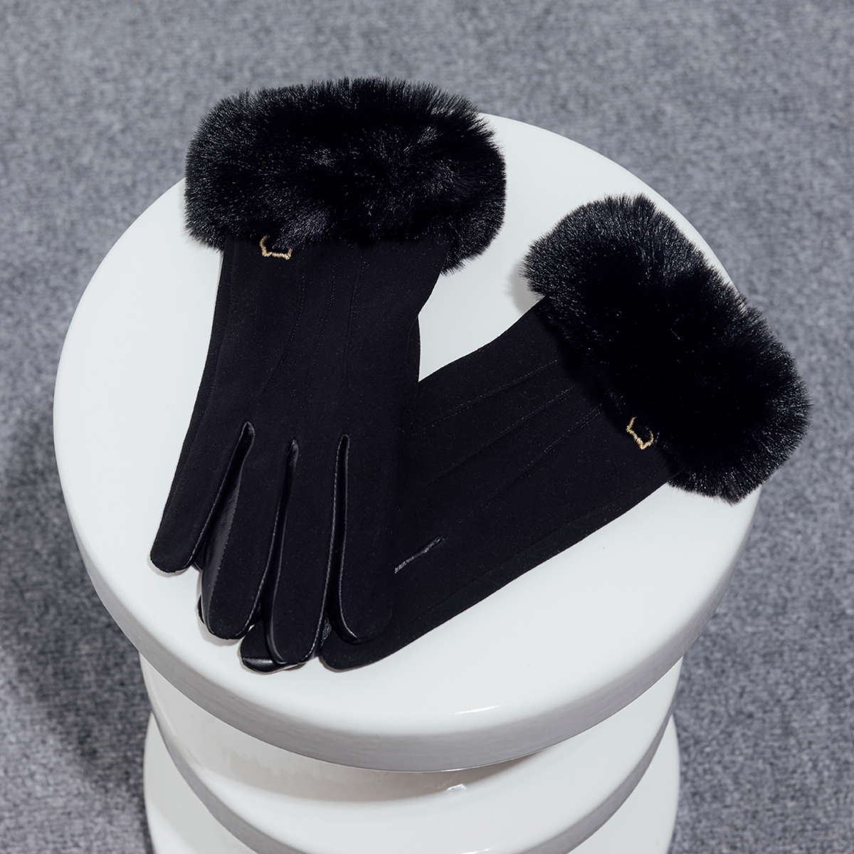 Gants noirs S Rosealba