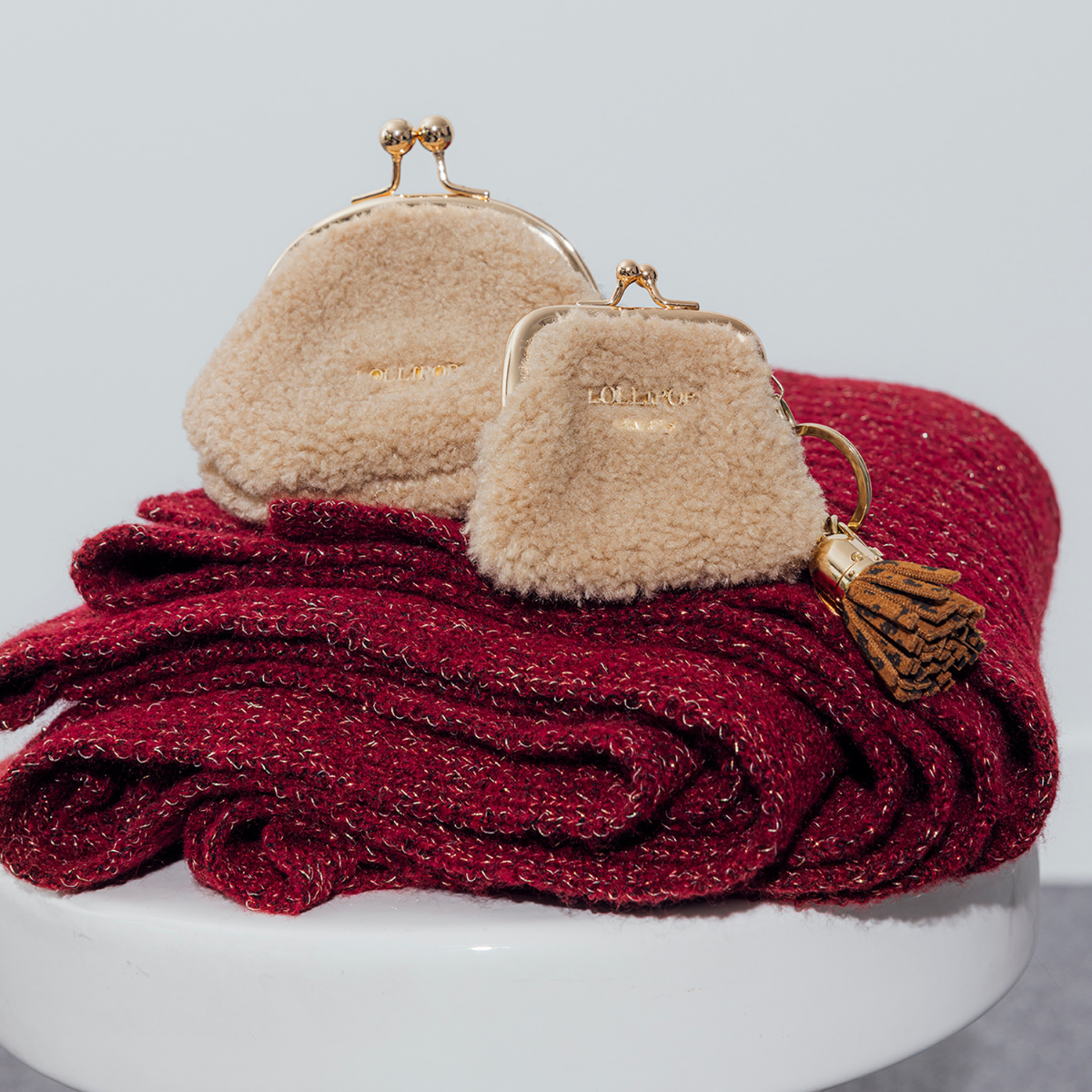 Porte-monnaie taupe Reyana