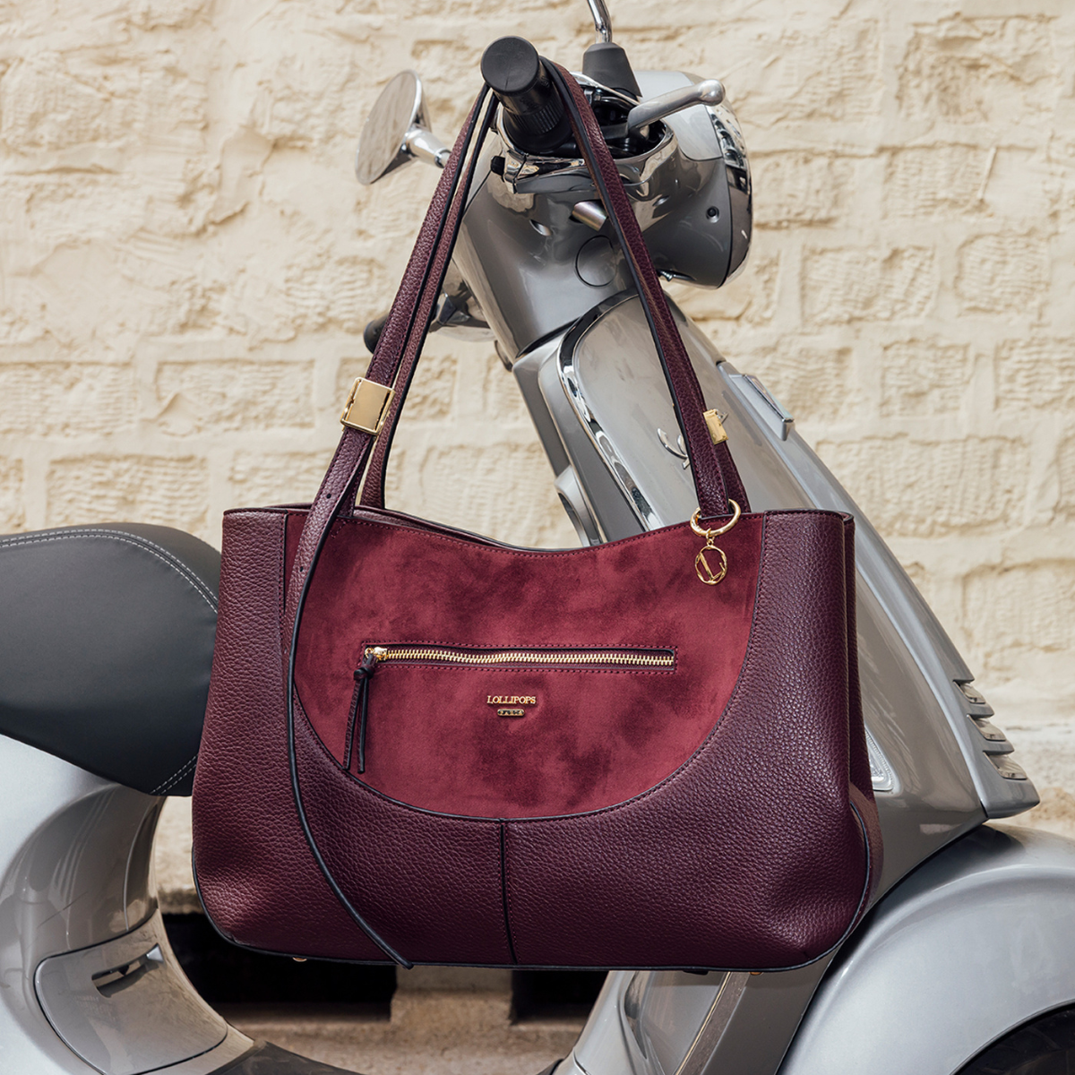 Grand sac shopper bordeaux Raven