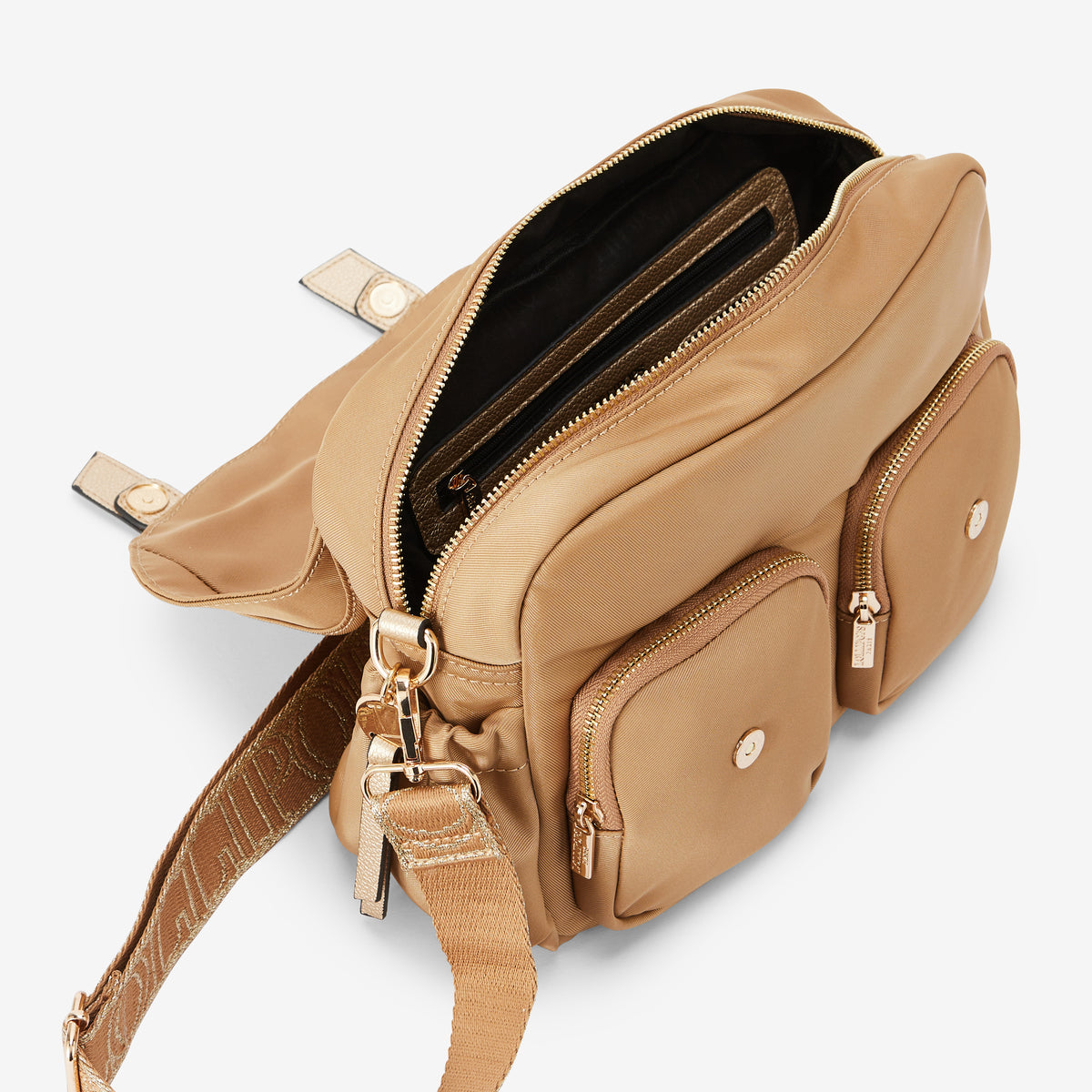 Grand sac porté épaule dore Rosa