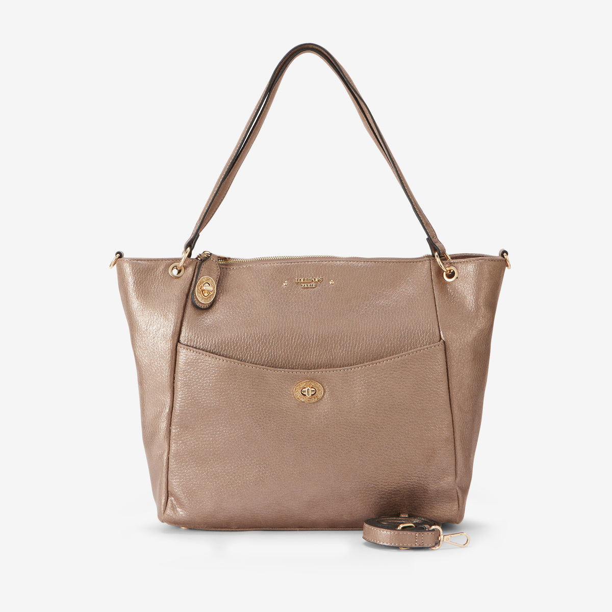 Grand sac shopper taupe Roselyne