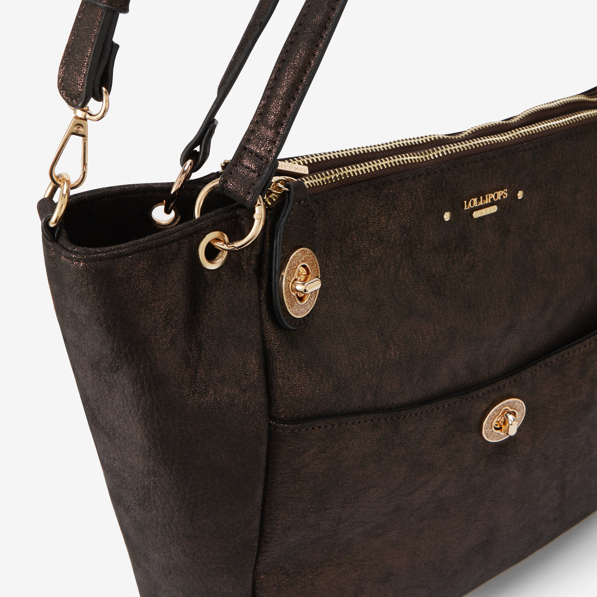 Grand sac shopper marron Roselyne