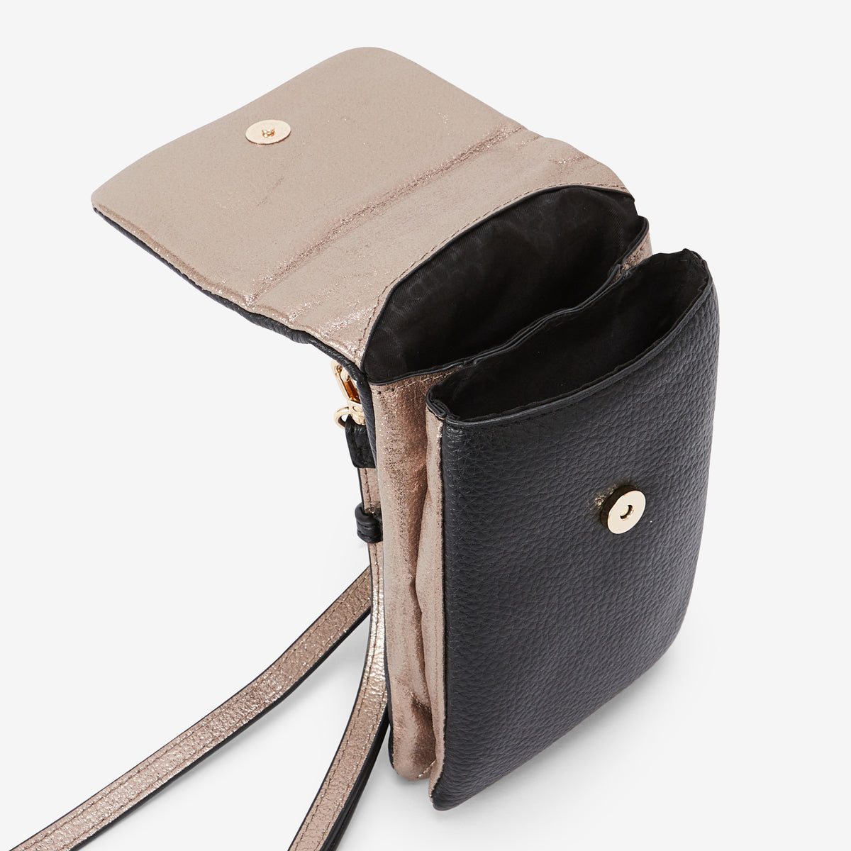 Pochette de téléphone noire Rosabelle