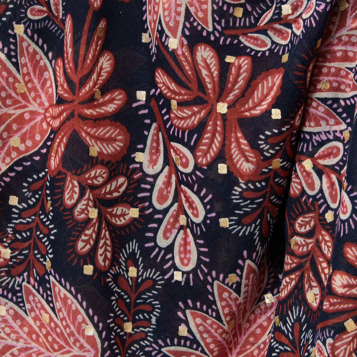 Foulard rectangulaire bleu marine Roksandra