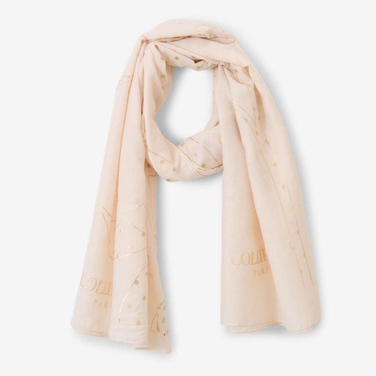 Foulard rectangulaire écru Ronyta