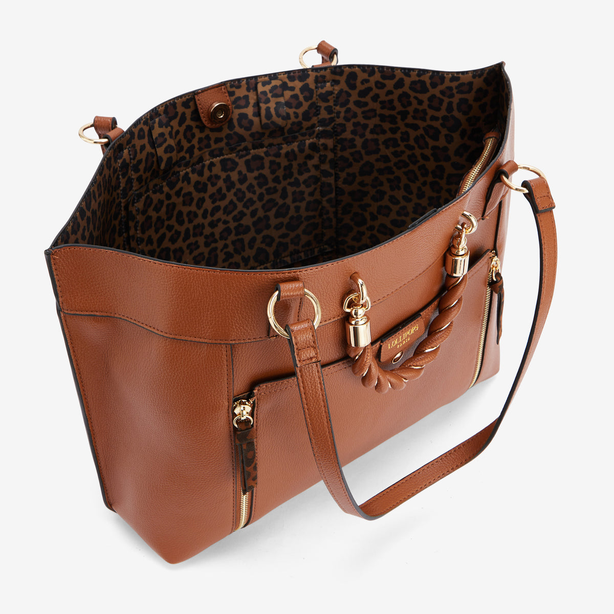 Grand sac shopper camel Rosazia