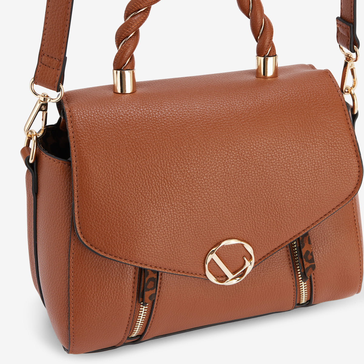 Sac porté épaule camel Rosazia