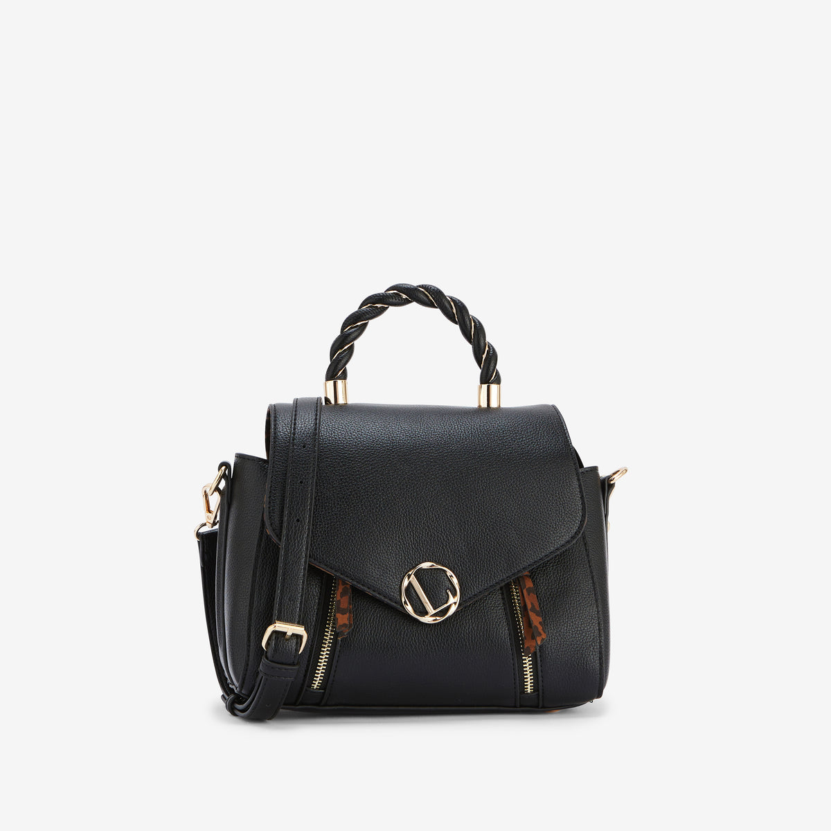 Sac porté épaule noir Rosazia