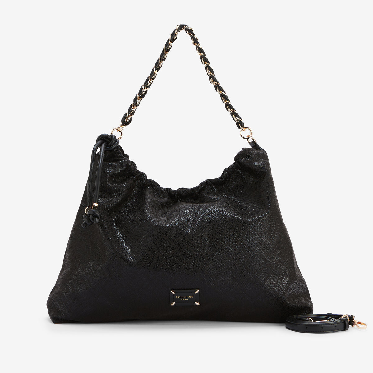 Sac hobo L noir Roxana
