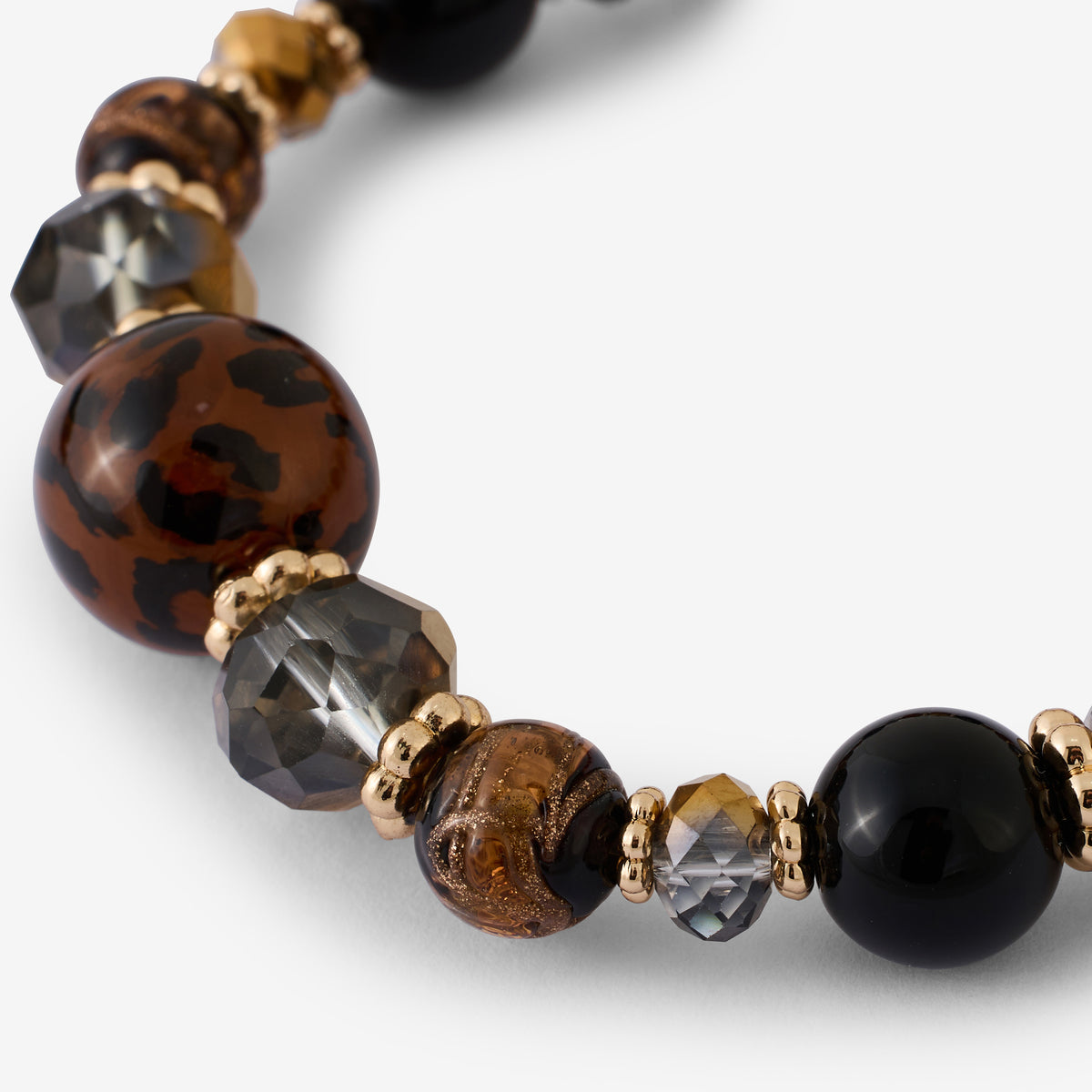 Bracelet perles élastiques Léopard