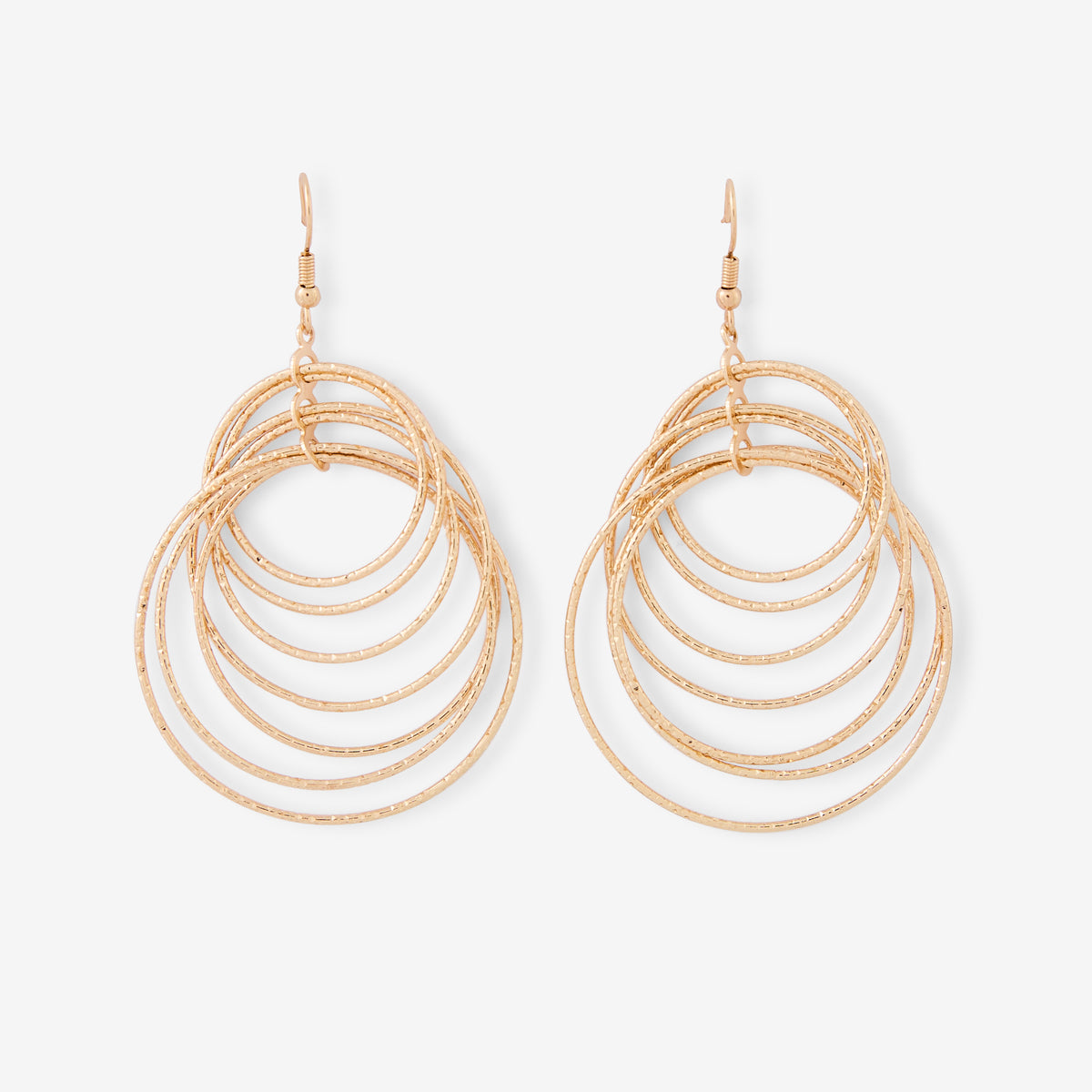 Boucles d'oreilles multi cercles Romantique