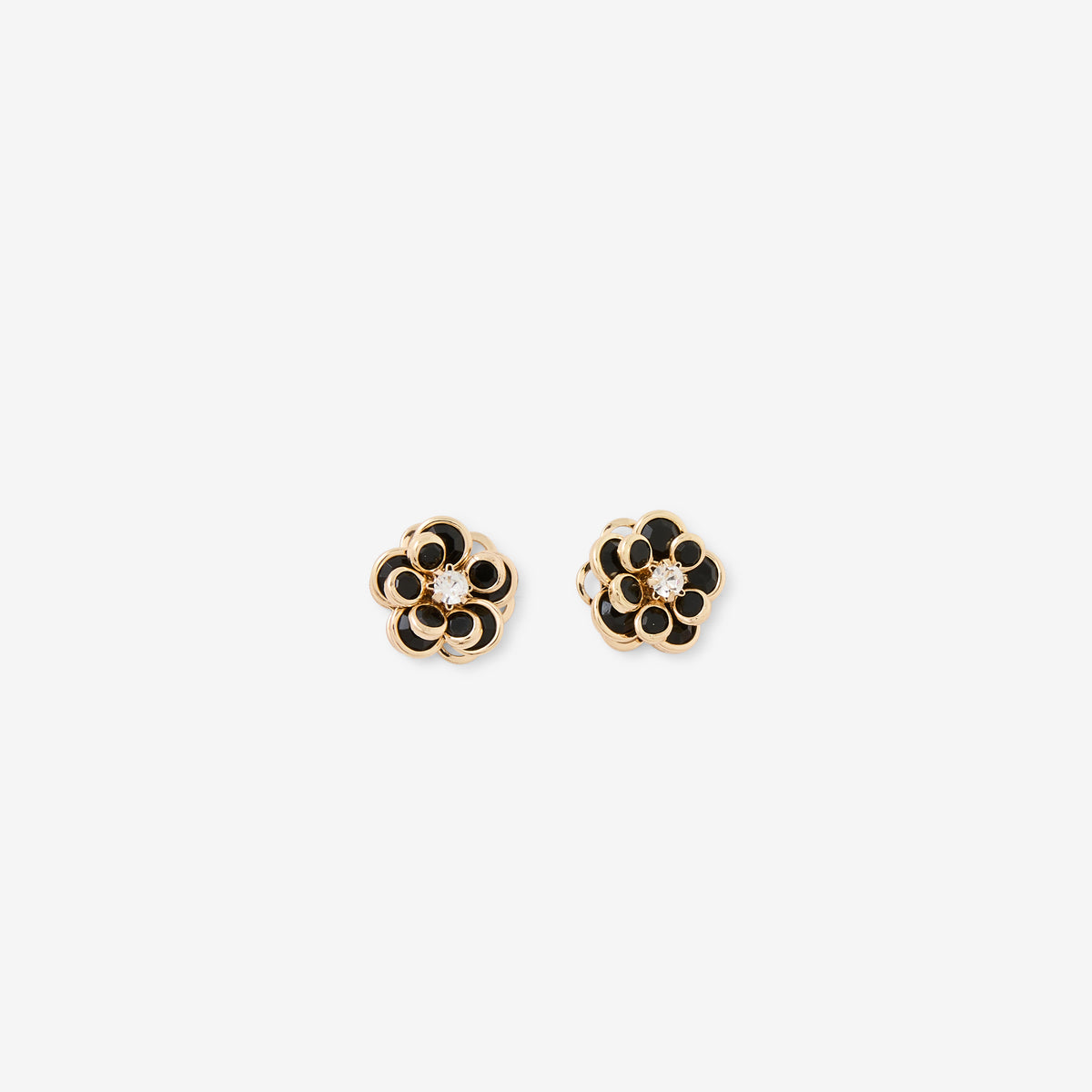 Boucles d'oreilles fleur perles facettées Romantique